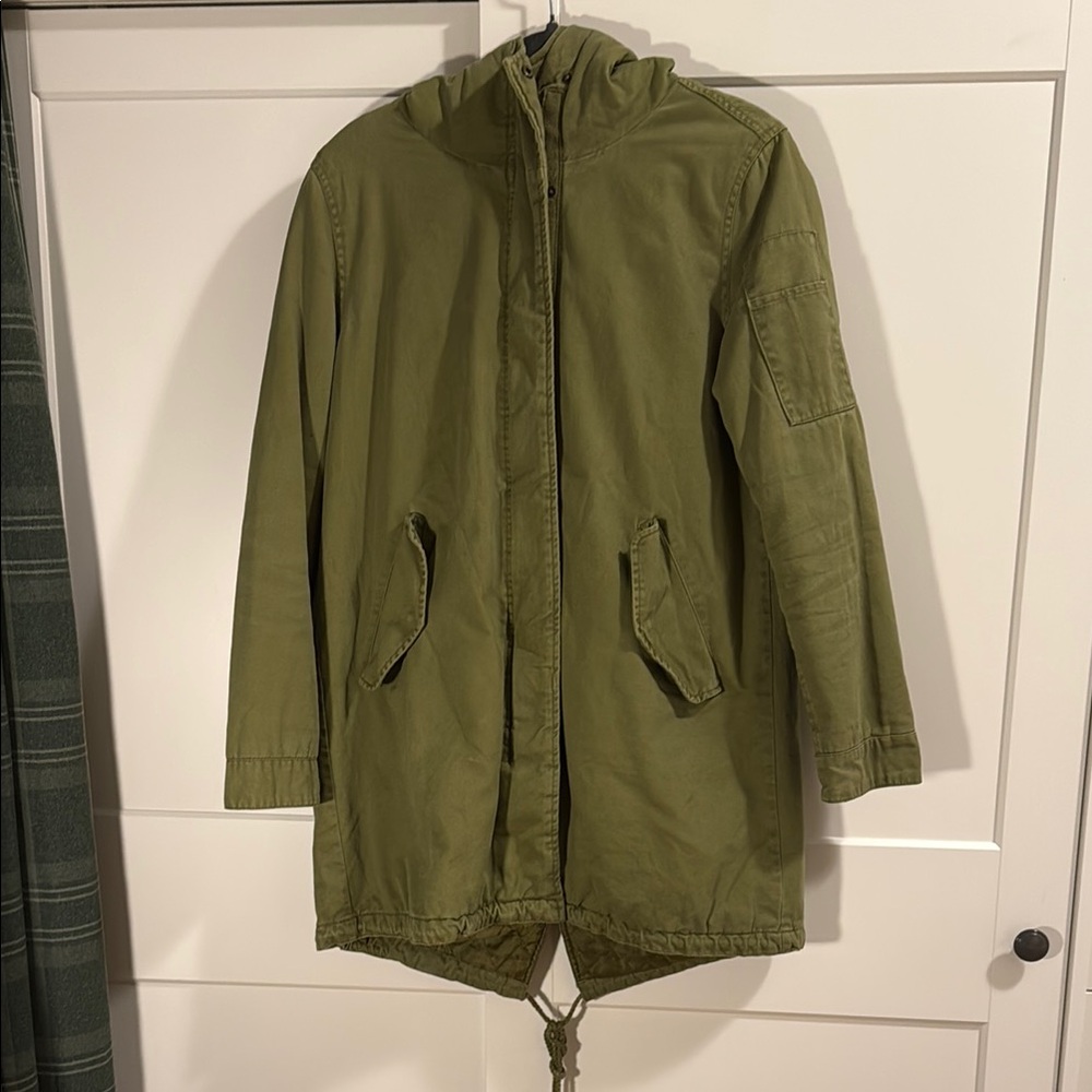 Zara Olive Green Women’s Parka Coat